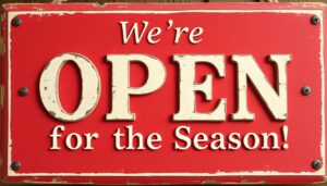 Spooner Farms Puyallup Open Sign
