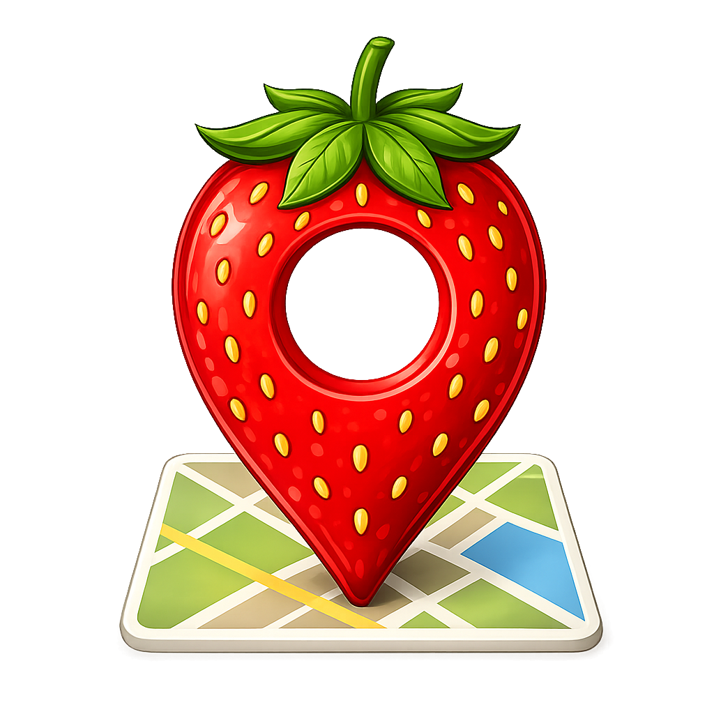 Strawberry Location Pin